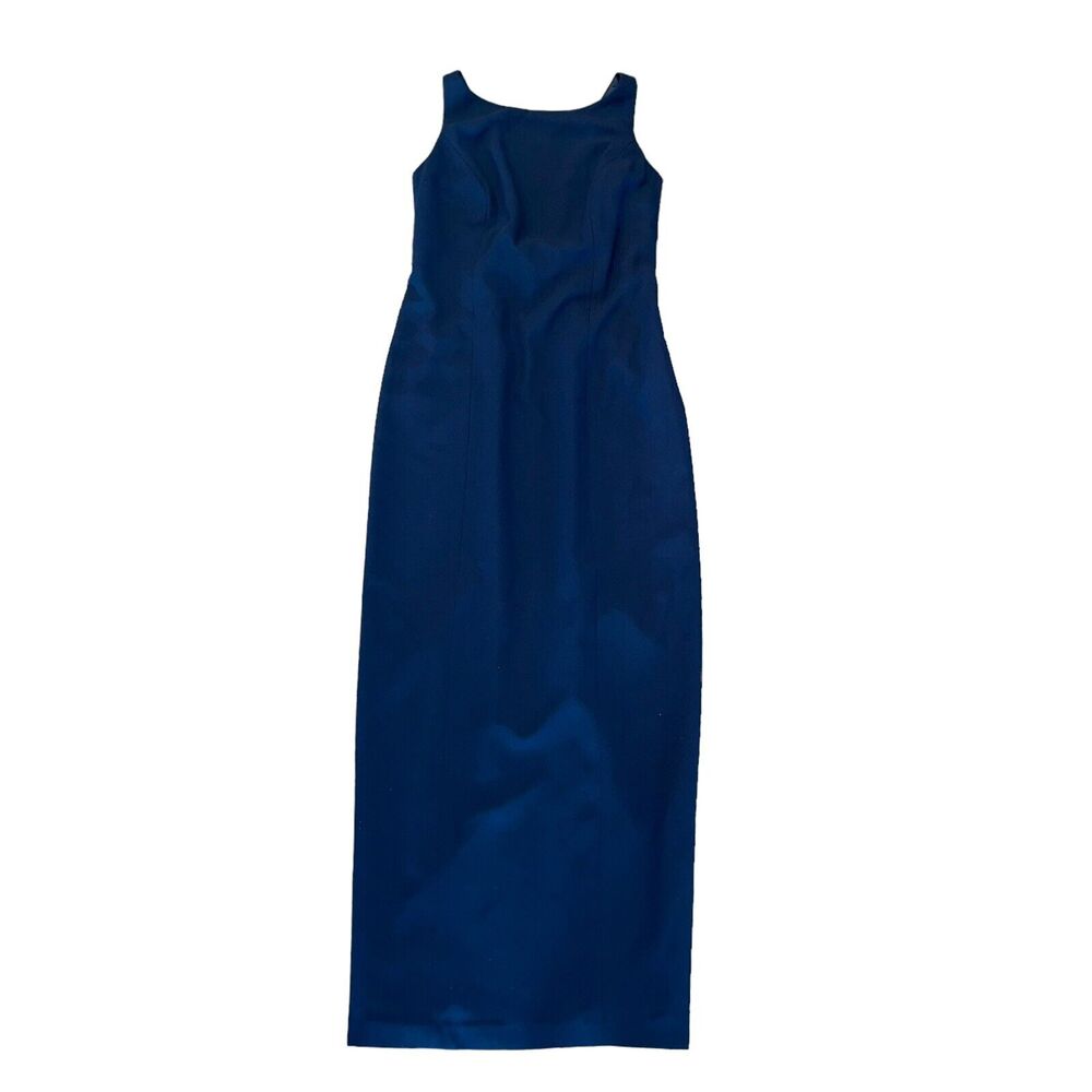Vintage Column Dress Scoop Back Retro - Picture 6 of 12